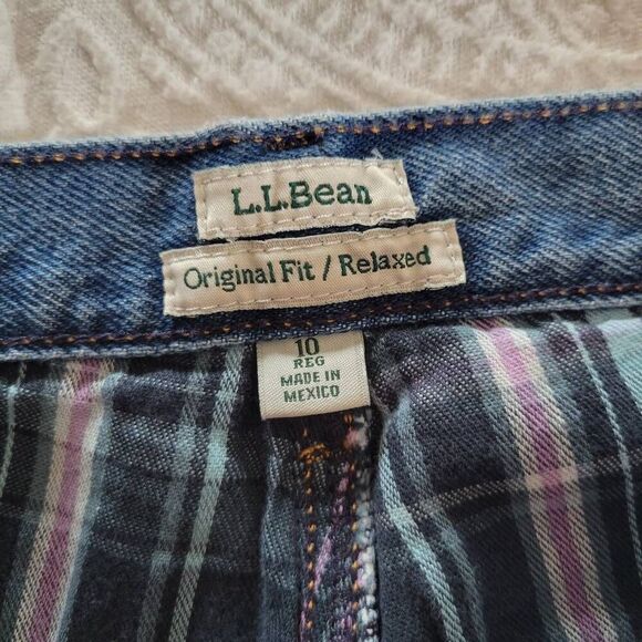L.L. Bean Women’s Flannel Lined Jeans Size 10 Regular Original Fit Relaxed 100% - Picture 4 of 8